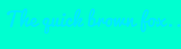 Image with Font Color 00EBFF and Background Color 00FFD0
